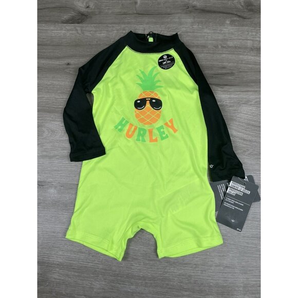 Hurley Other - Nike Dri Fit Rashguard Suit Size 12M Hurley NWT SPF 50+ Green Sun Protection